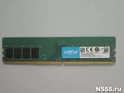 Оперативная память DDR4. 8gb. CRUCIAL. 2666MGz. UDIMM. 1.2v